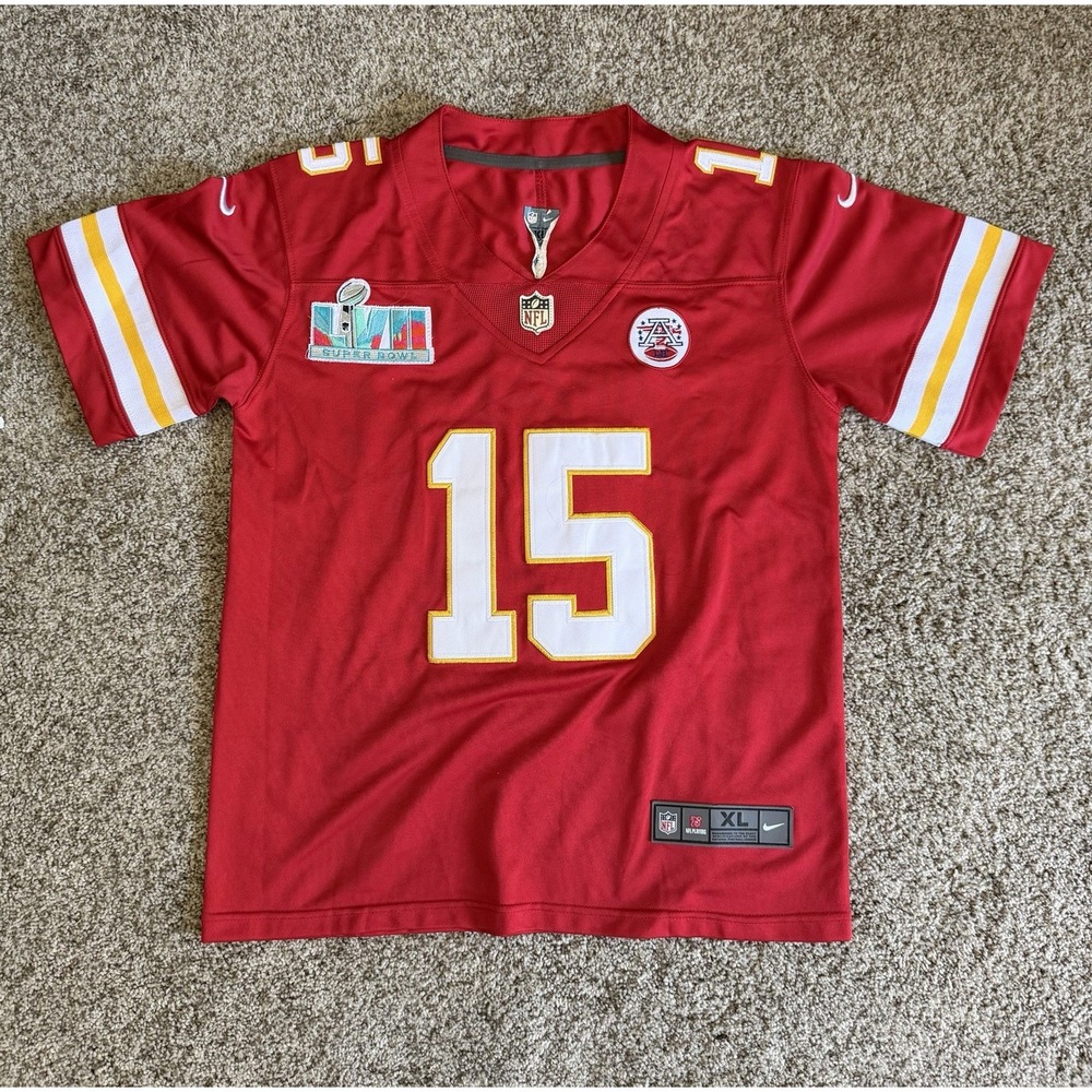 Nike Patrick Mahomes KC Chiefs Jersey - Red, XL, Super Bowl Patch